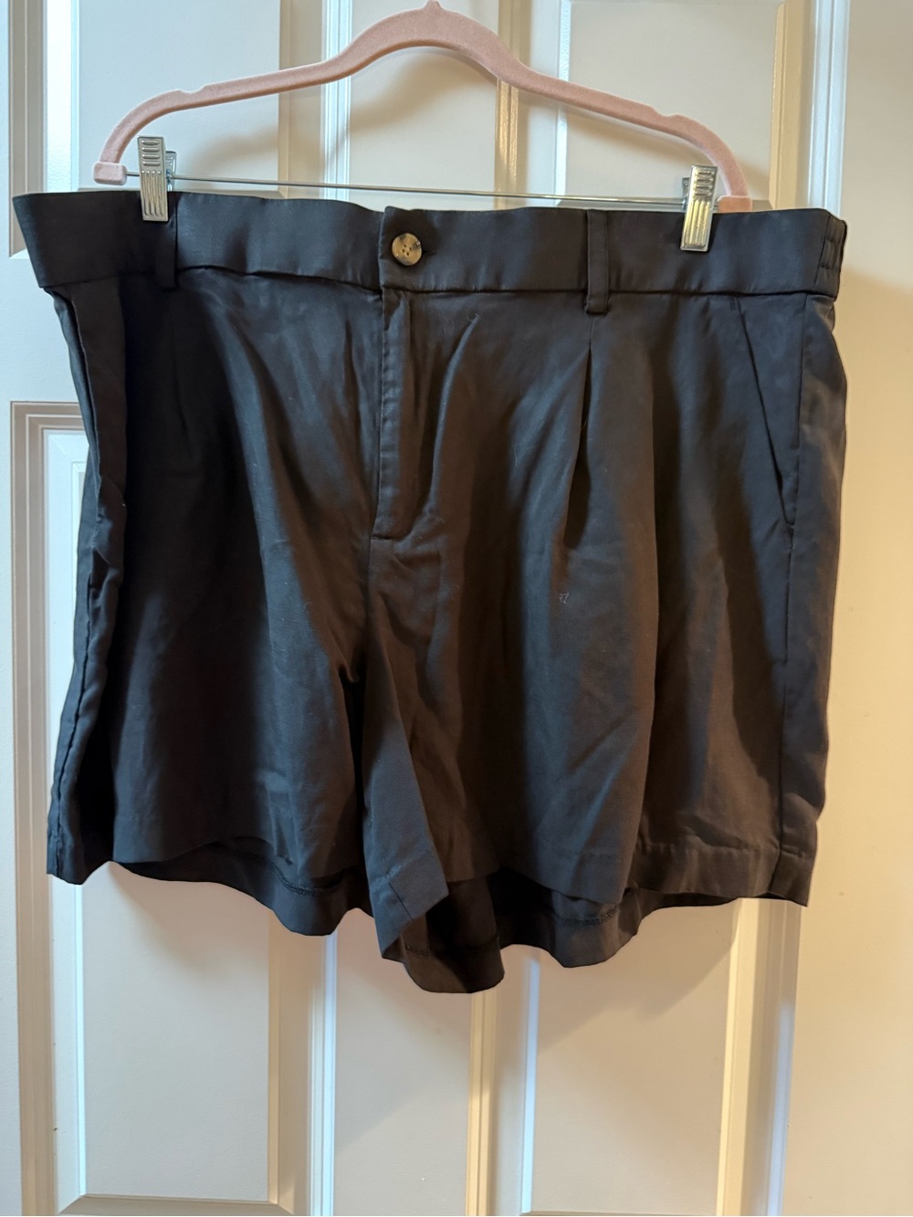 torrid Black Pleated High-Rise Dress Shorts